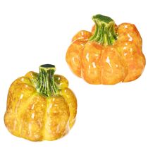 Prodotto Statuetta di zucca per decorazione autunnale della tavola, decorazione autunnale, 10 cm, 2 pezzi