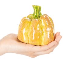 Prodotto Statuetta di zucca per decorazione autunnale della tavola, decorazione autunnale, 10 cm, 2 pezzi