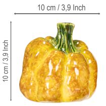 Prodotto Statuetta di zucca per decorazione autunnale della tavola, decorazione autunnale, 10 cm, 2 pezzi