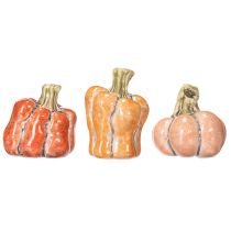 Prodotto Set di zucche: piccole zucche decorative per decorazioni autunnali, 5 cm, 3 pezzi