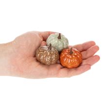 Prodotto Set di mini decorazioni a forma di zucca, decorazioni autunnali e di Halloween, colori assortiti, 4 cm, 24 pezzi