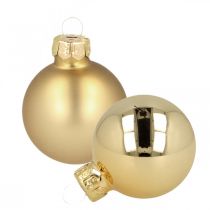 Palle di Natale vetro oro sfera di vetro opaco/lucido Ø4cm 60 pezzi