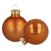 Palline di Natale palline di vetro arancio opaco/lucido Ø4cm 60p