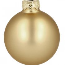 Palle di Natale vetro dorato opaco lucido Ø5.5cm 26pz