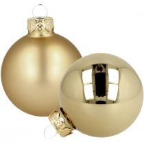 Palle di Natale vetro dorato opaco lucido Ø5.5cm 26pz
