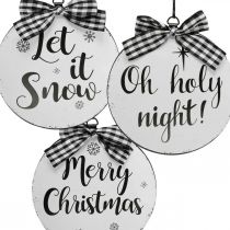 Prodotto Addobbo natalizio rotondo in metallo Stile vintage Ø15cm 3pz