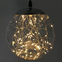 Sfera LED grande interna ed esterna Ø20cm trasparente 80L bianco caldo