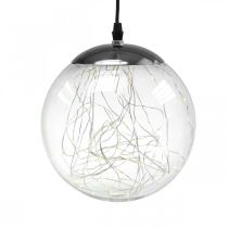 Sfera LED grande interna ed esterna Ø20cm trasparente 80L bianco caldo