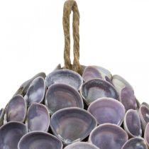 Prodotto Sfera conchiglia Decorazione marittima con conchiglie Sfera deco viola Ø12cm
