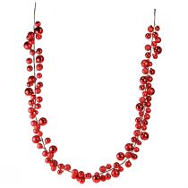 Prodotto Ghirlanda di palline rosse 160 cm, decorazione natalizia per albero di Natale