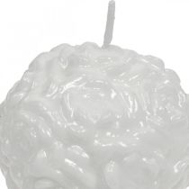 Prodotto Candela a sfera rose candela rotonda decorazione candela bianca Ø7cm