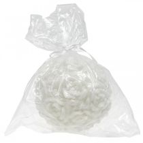 Prodotto Candela a sfera con motivo a rosa, decorazione da tavolo per matrimoni e compleanni, 10,5 cm, bianca