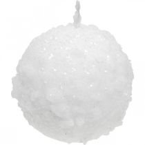 Candele dell&#39;Avvento, candele a sfera, candele a palla di neve 80 mm 4 pezzi