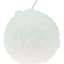 Prodotto Candele magiche invernali effetto palla di neve bianca Ø10cm Set di 4 per decorazioni festive