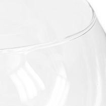 Prodotto Vaso a sfera Vaso in vetro Vaso da tavolo rotondo trasparente Vaso per fiori Ø15,5cm H12,5cm