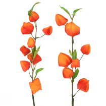 Prodotto Fiore artificiale fiore lanterna arancione Physalis fiori decorativi in seta 93 cm 2 pezzi