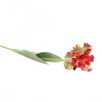 Fiore artificiale, pappagallo tulipano rosso giallo, fiore primaverile 69 cm