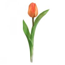 Fiore artificiale Tulip Orange Real Touch fiore primaverile H21cm