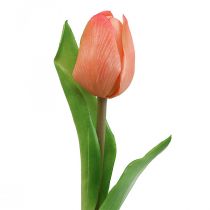 Fiore artificiale Tulip Peach Real Touch fiore primaverile H21cm