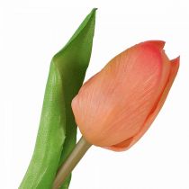 Prodotto Fiore artificiale Tulip Peach Real Touch fiore primaverile H21cm