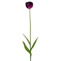 Tulipani Fiori Artificiali Viola-Verde 84cm - 85cm 3pz