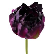 Tulipani Fiori Artificiali Viola-Verde 84cm - 85cm 3pz