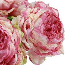 Prodotto Decorazione di fiori artificiali Peonie artificiali Rosa antico 27 cm 7 pezzi