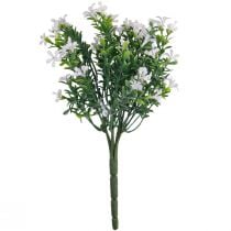 Prodotto Decorazione di fiori artificiali bouquet di fiori artificiali pianta di ghiaccio bianco 26 cm