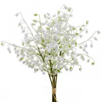 Fiori artificiali, decorazione di mughetti artificiali bianchi 38 cm 5 pezzi