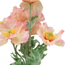 Prodotto Fiori artificiali Decorazione di fiori di papavero artificiale 35 cm Mazzo 3 pezzi
