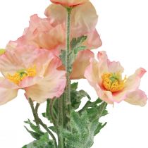 Fiori artificiali Decorazione di fiori di papavero artificiale 35 cm Mazzo 3 pezzi