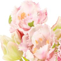 Prodotto Bouquet di fiori artificiali 5 tulipani pappagallo Tulipani artificiali 40cm