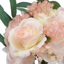 Prodotto Bouquet di fiori artificiali peonie rose paeonia eucalipto artificiale 32 cm