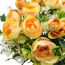 Fiori artificiali deco bouquet ranuncolo artificiale giallo 32 cm 6 pezzi