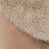 Prodotto Runner da tavolo rotondo in pelliccia sintetica decorativa in pelliccia, tappeto in pelliccia beige Ø38 cm