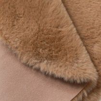 Prodotto Runner da tavolo rotondo in pelliccia sintetica decorativa in pelliccia tappeto marrone Ø38 cm
