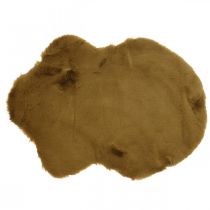 Tappeto in pelliccia deco marrone Tappeto in pelliccia artificiale 55 × 38 cm