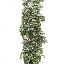 Ghirlanda di bosso artificiale verde bianco lavato L148cm
