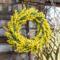 Pianta artificiale, acacia argentata, deco mimosa giallo, 39cm 3pz