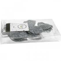 Prodotto Piante artificiali, decorazione di rami, foglia decorativa glitter argento L36cm 10 pz