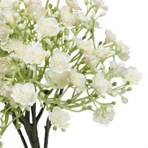 Prodotto Gypsophila fiori artificiali gesso erba bianco L30 cm 6 pezzi in un mazzo
