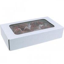 Prodotto Rose artificiali Rose in cera bordeaux Rose decorative in cera Ø6cm 18 pz