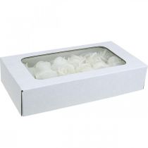 Prodotto Rose artificiali rose in cera color crema rose decorative in cera Ø6cm 18 pz