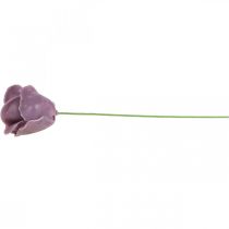 Prodotto Rose artificiali rose di cera lilla rose decorative cera Ø6cm 18 pz