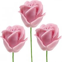 Rose artificiali rose di cera rosa rose decorative cera Ø6cm 18p