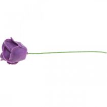 Prodotto Rose artificiali rose di cera viola rose decorative cera Ø6cm 18 pz