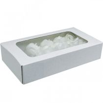 Prodotto Rose artificiali rose di cera bianca rose decorative cera Ø6cm 18 pz