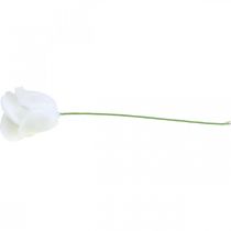 Prodotto Rose artificiali rose di cera bianca rose decorative cera Ø6cm 18 pz