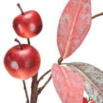 Prodotto Ramo di mela artificiale rosso, decorazione autunnale, ramo natalizio da 70 cm