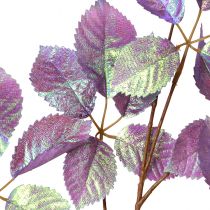 Prodotto Decorazione di foglie di rami artificiali viola metallizzato L103 cm 2 pezzi